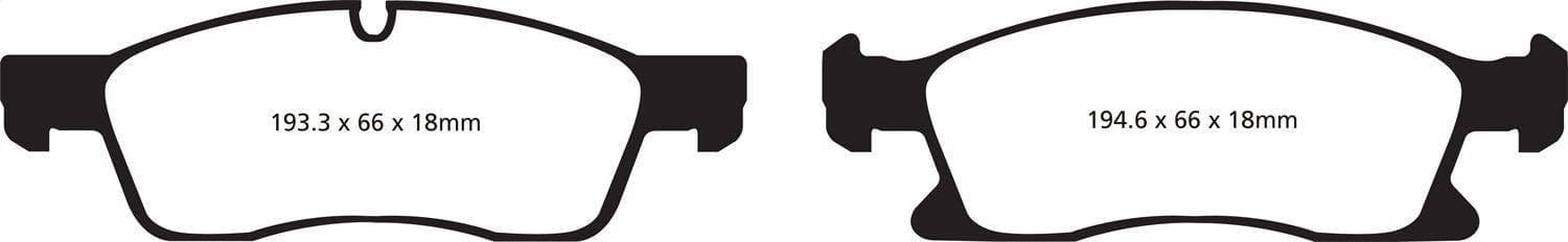 EBC Yellowstuff High-Friction Brake Pads — Front