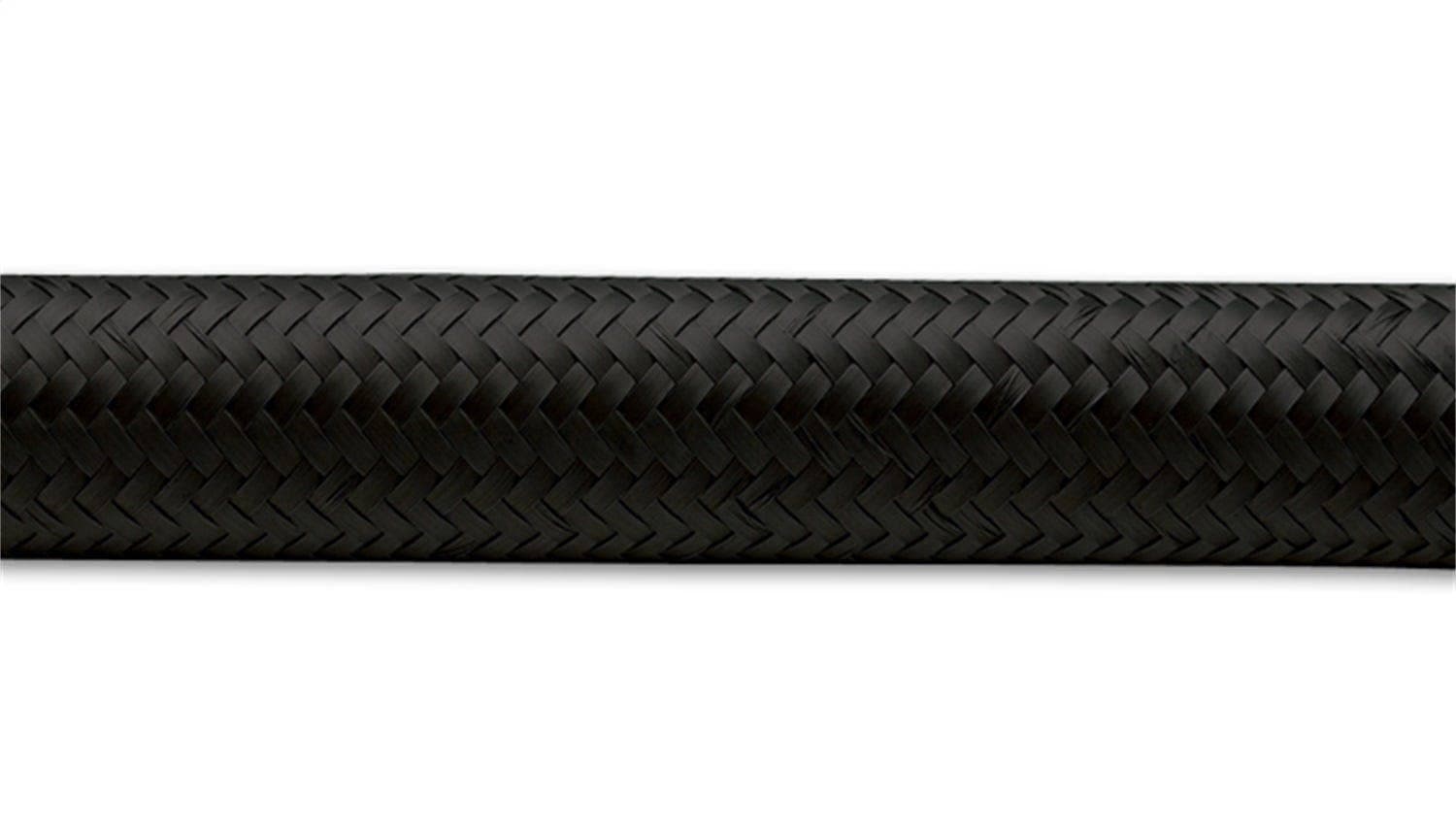 10ft Roll of Black Nylon Braid Flex Hose; AN Size: -12; Hose ID: 0.68"