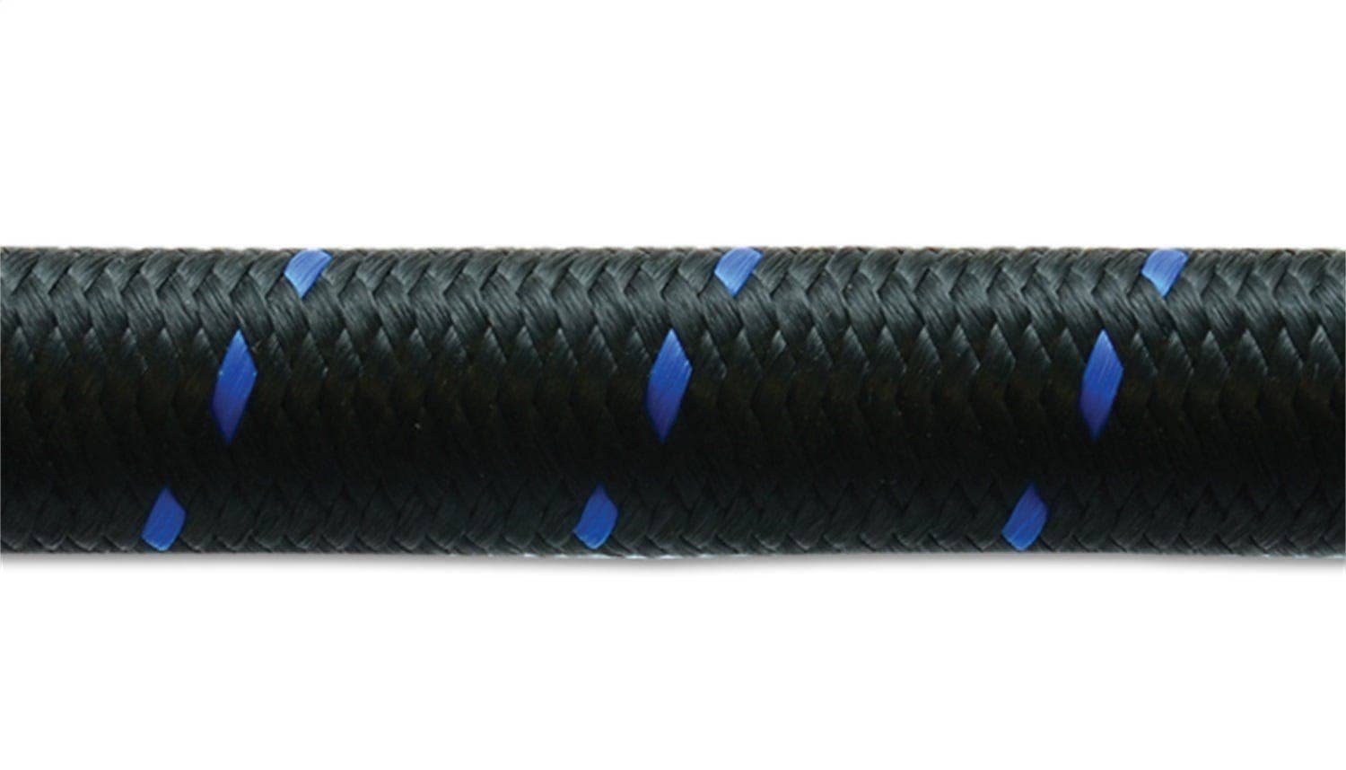 5ft Roll of Black Blue Nylon Braided Flex Hose; AN Size: -6; Hose ID 0.34"