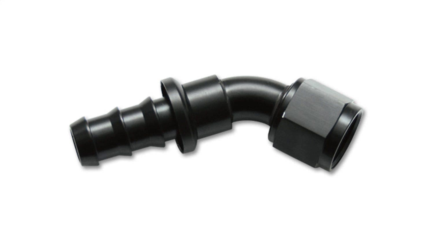 Push-On 45 Degree Hose End Elbow Fitting; Size: -4AN